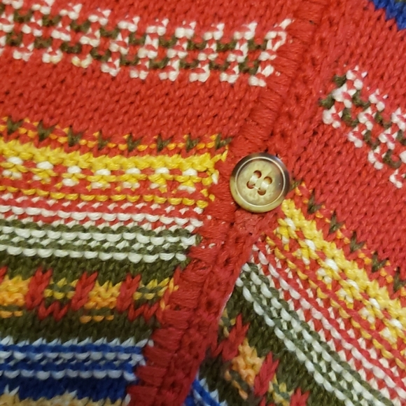 Eddie Bauer linen cotton blend striped cardigan - Picture 4 of 5